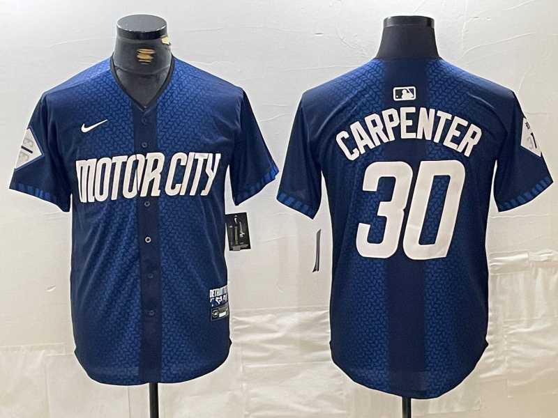 Men%27s Detroit Tigers #30 Kerry Carpenter 2024 Navy City Connect Cool Base Limited Stitched Jersey->detroit tigers->MLB Jersey